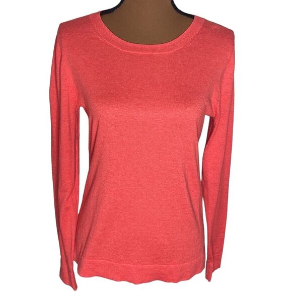 J. Crew Factory Teddie cotton red orange sweater size S - Picture 1 of 11